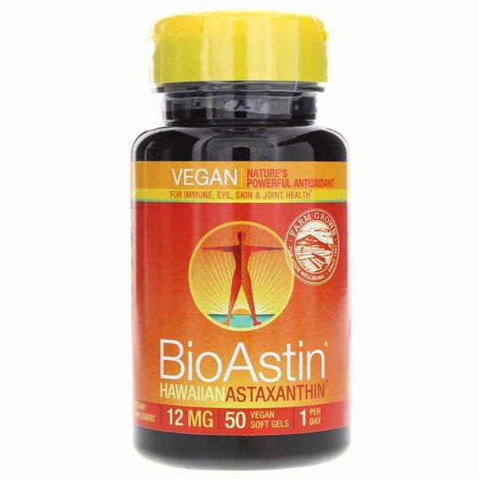 BioAstin Vegan 12 Mg Hawaiian Astaxanthin, NXH